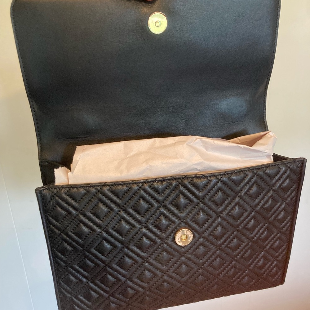 Tory Burch Fleming Convertible Shoulder Bag - Black Leather - Picture 6 of 14